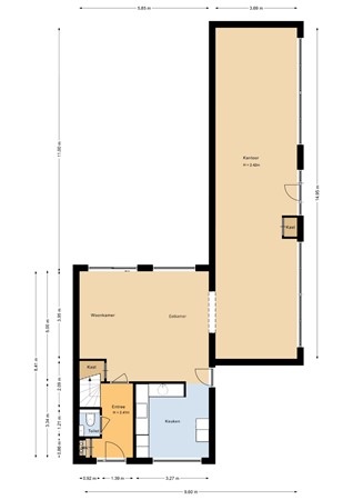 Floorplan - Leo Gestelstraat 97, 1328 DC Almere